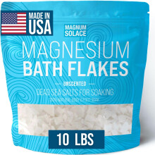 Fiocchi di magnesio per il bagno - Fiocchi di cloruro di magnesio - Sali del Mar Morto per ammollo 10 libbre