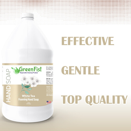 GreenFist Σαπούνι Χεριών Αφρού Refills Άρωμα Λευκού Τσαγιού 128 oz (1 Γαλόνι) 1