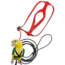 (L) Parrot Bird Harness Leash Outdoor Flying Traction Straps Band Adjustable Anti-bite Training Rope A