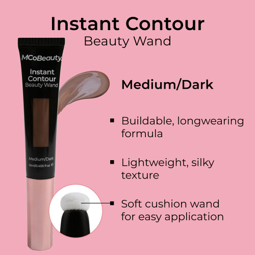 MCoBeauty Instant Contour Wand, Medium/Dark, Σχεδίασε & Ορίστε για Φυσικό Κοντούρ 1
