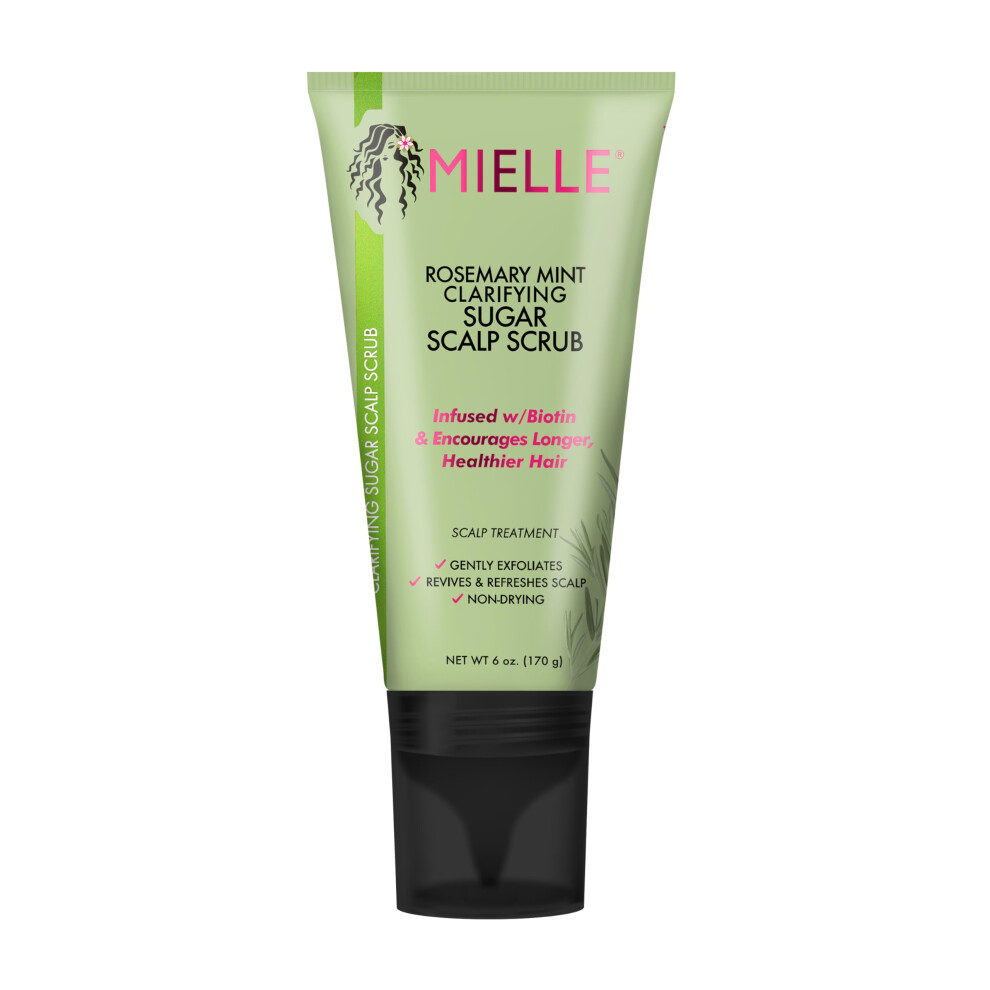 Mielle Organics Rosemary Mint Pre-Shampoo Clarifying Sugar Hair Scalp Scrub  6 Ounce
