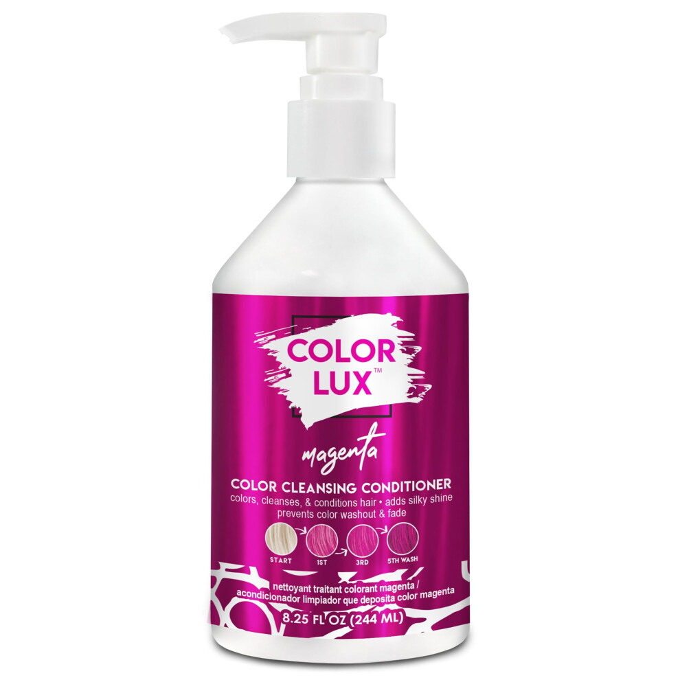 Compagnia Del Colore Magenta Color Lux Color Cleansing Conditioner, 3-In-1 Color Depositing Formula, Vegan, Sulfate-Free, Paraben-Free, 8.25 Oz