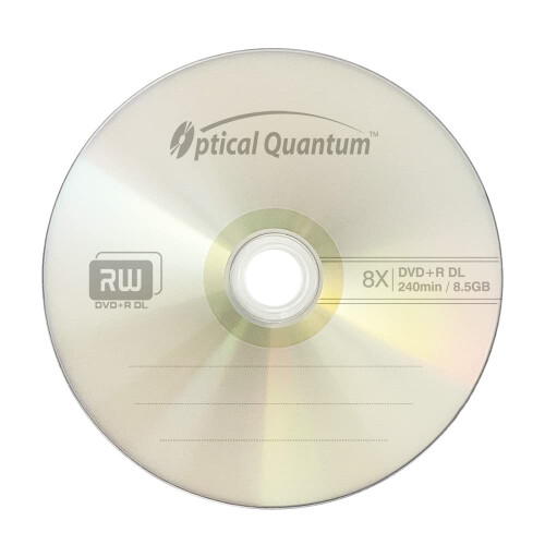 Optical Quantum 8X 8.5GB Διπλής Στρώσης DVD+R DL Άδεια Μέσα, 50 Δίσκοι Cakebox 1