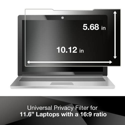 3M 3M Datenschutzfilter für 11,6" Widescreen-Laptop (PF116W9B), Schwarz 2