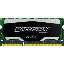 Crucial Ballistix Sport SODIMM 4 GB Single DDR3 1600 MT/s (PC3-12800) CL9 @1,35V 204 tus memria BLS4G3N169ES4