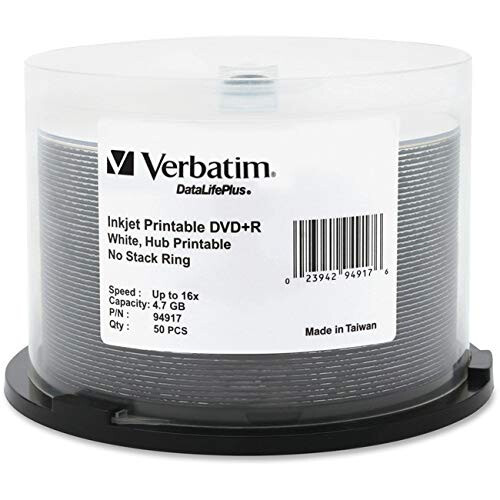 Verbatim Verbatim DVD+R 4.7GB 16X DataLifePlus Λευκό Inkjet Εκτυπώσιμο - 50τεμ Σπιρτόκουτο