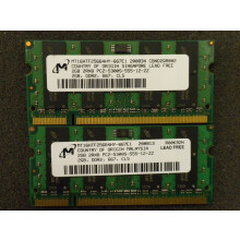 Memoria per laptop MT16HTF25664HY-667E1 da 4 GB 2x2 GB 2Rx8 Non-ECC DDR2 PC2-5300S