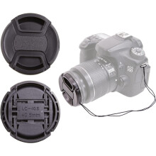 CamDesign 67-mm-Objektivdeckel mit Schnappverschluss vorne, kompatibel mit allen DSLR-Objektiven von Canon, Nikon, Sony, Pentax, Schwarz