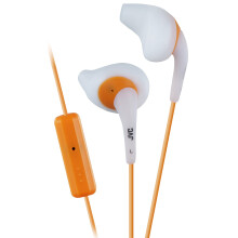 JVC Vita och Orange Nozzle Bekväm Sport Hörlurar med Lång Färgad Sladd HA-ENR15W