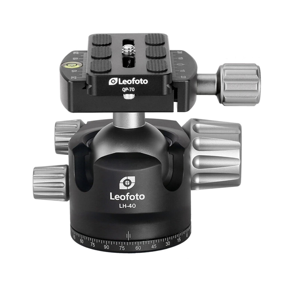 Leofoto Lh-40 40Mm Low Profile Ball Head Arca Compatible W Independent Pan Lock 6940828320031