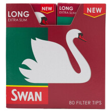 Swan 80 Long Extra Slim Filter Tips (Case of 20)