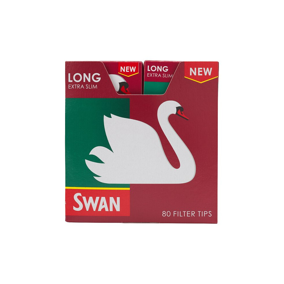 Swan 80 Long Extra Slim Filter Tips (Case of 20)