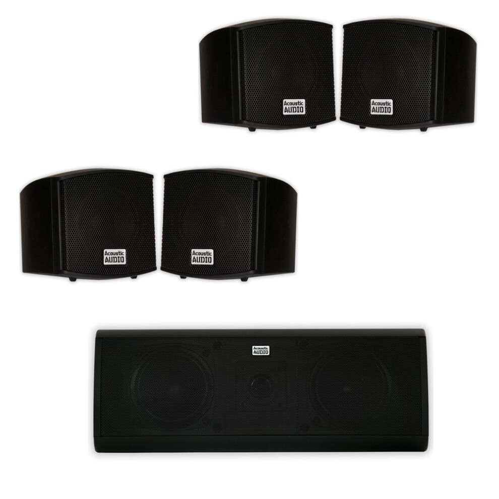 Photos - Home Cinema System Acoustic Audio AA321B and AA40CB Indoor Speakers Home Theater 5 Speaker Set Modello AA3210CB-5
