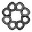 Discagenda Discbound Discs (sort 8 stykke 1,65in) 1
