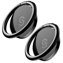 Syncwire Handy-Ringhalter-Stnder [2er-Pack] 360-Grad-drehbarer Fingerring-Stnder mit poliertem Metall-Handygriff fr magnetische Autohalterung, kom