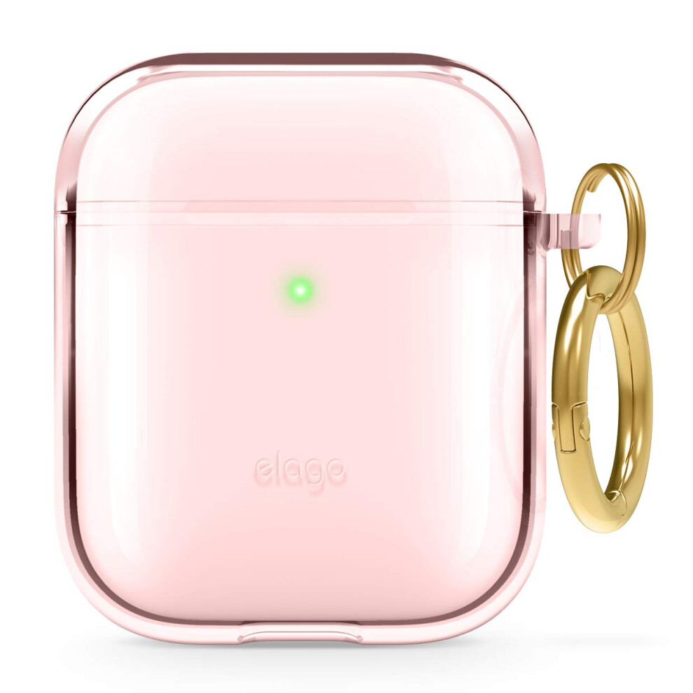 Elago Clear Airpods Case With Keychain Designed For Apple Airpods 1 &