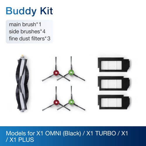 Ecovacs ECOVACS Buddy Kit (Main Brush  Side Brush  Filter) - Original Accessor 1