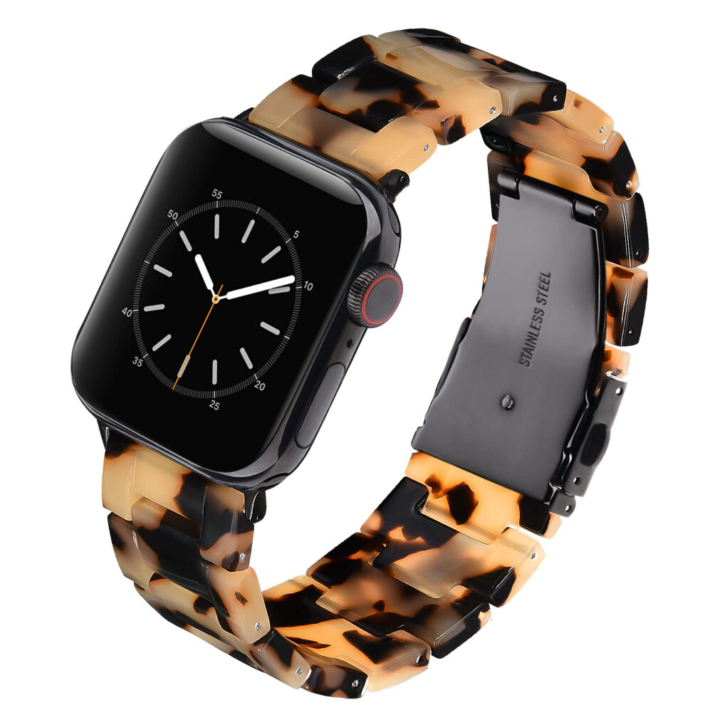 V.r.hope Resin Tortoise Stretchy Watch Band Compatible With Apple Watc 673869153325