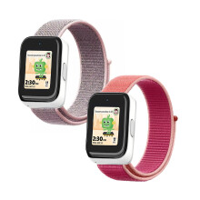 BlackPro 2 Pack kompatibel med Syncup Kids Watch Band Replacement 20mm Breathable Nylon Loop Kids Watch Band med Quick Release Pins til Sync Up W