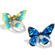 BF2JK Handy-Schmetterlings-Fingerringhalter, 360-Grad-Drehung, Metallringgriff fr iPhone, Samsung Galaxy, alle Smartphones, Mobilgerte, niedliches