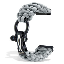 Frelser Survival Gear Paracord 22mm Watch Band Med Quick Release - Men & Women - Strap kompatibel med forskellige smarte ure, herunder Galaxy (no