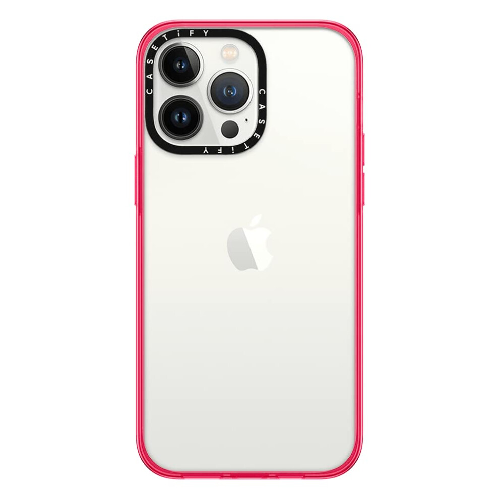 Coque compacte CASETiFY pour iPhone 14 Pro Max [Test de chute de qualité militaire 2X / Protection contre les chutes de 1,2 m] - Rose vif
