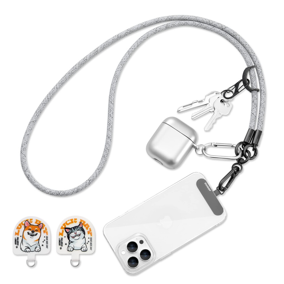 Lanière de téléphone portable universelle réglable et détachable en nylon