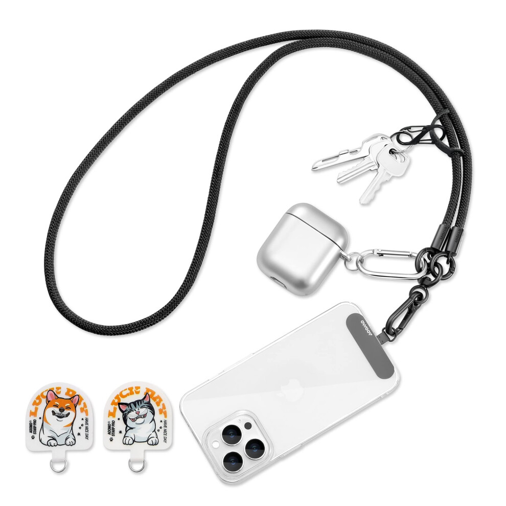 Lanière de téléphone portable universelle réglable et détachable en nylon