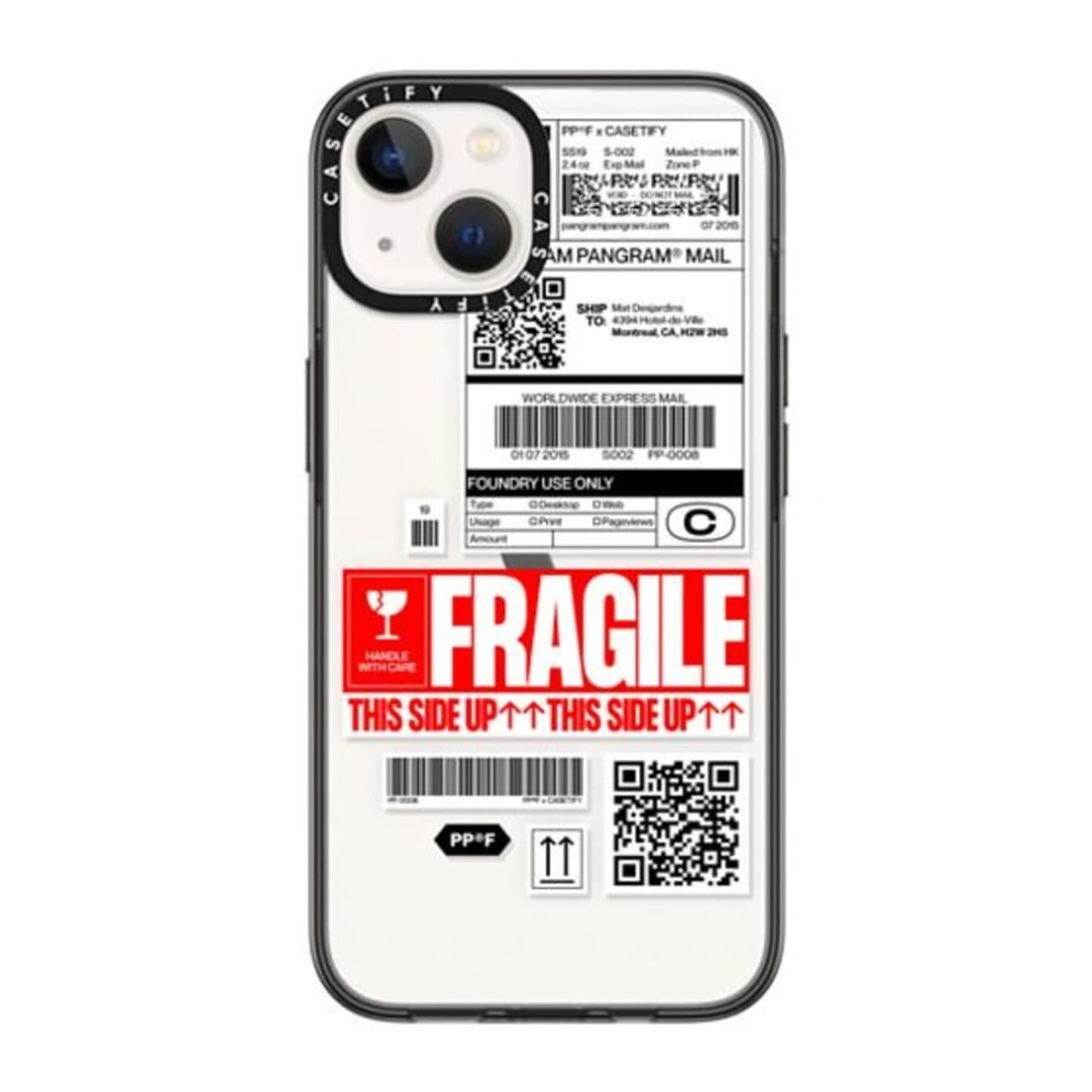 CASETiFY Compact iPhone 14 Case [2X Military Grade Drop Tested / 4ft Drop Protection] - PP-0008 - Clear Black