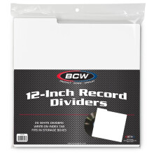 BCW 12-Zoll-Schallplattenteiler - Weiß | 25er-Pack | Archiv in Premiumqualität