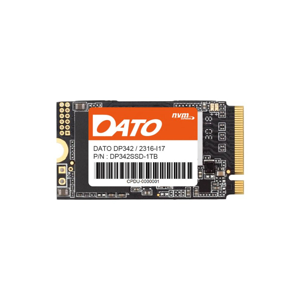 Dato DP342 1TB M.2 2242 Pcie Gen3X4 Nvme 1.3 Ssd Interno Solid State Drive (Fino A 2500/1800 Mb/S)-image
