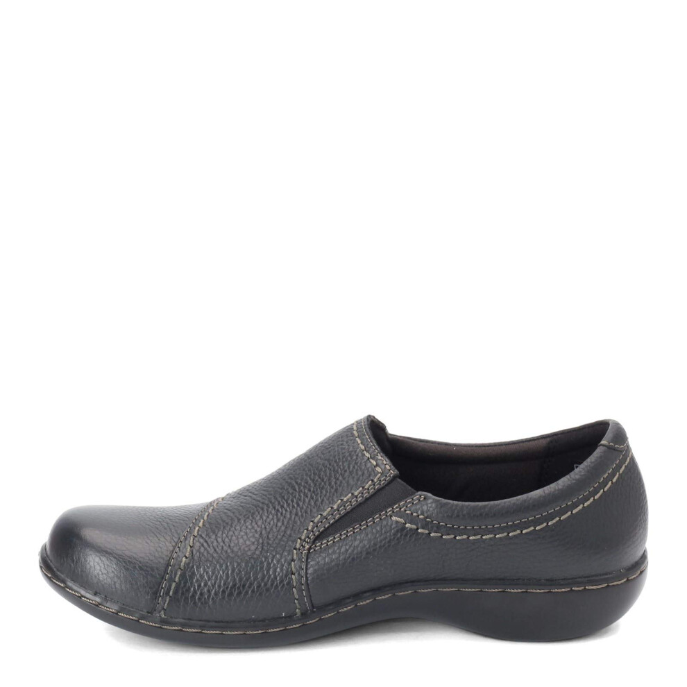 Clarks womens Ashland Effie loafers shoes  Black  8 Wide US