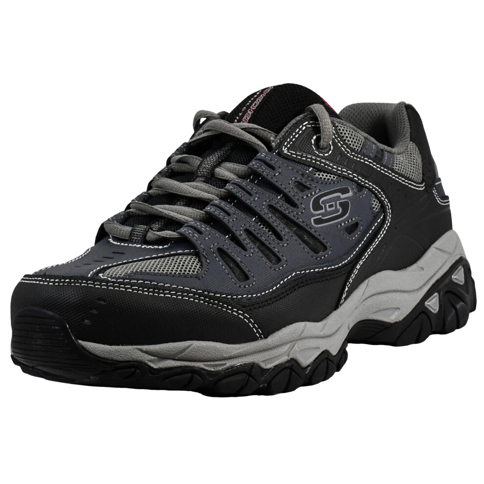 Skechers mens Afterburn Memory Foam Lace-up fashion sneakers  Navy  9 US