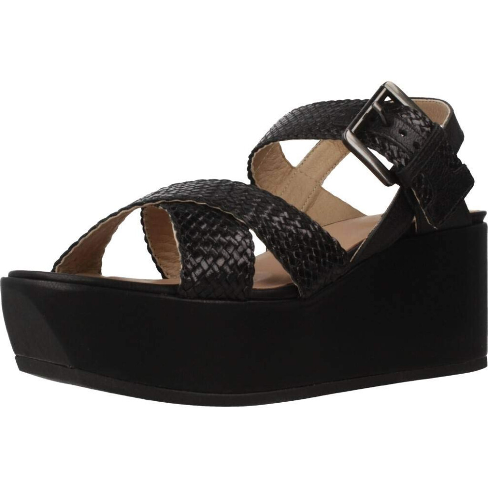 Geox Women's Platform Flatform Sandals  Black Black C9999  9