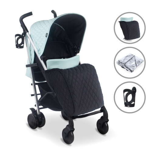 My Babiie My Babiie MB51 Plus Stroller - Quilted Aqua