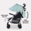 My Babiie My Babiie MB51 Plus Stroller - Quilted Aqua 9