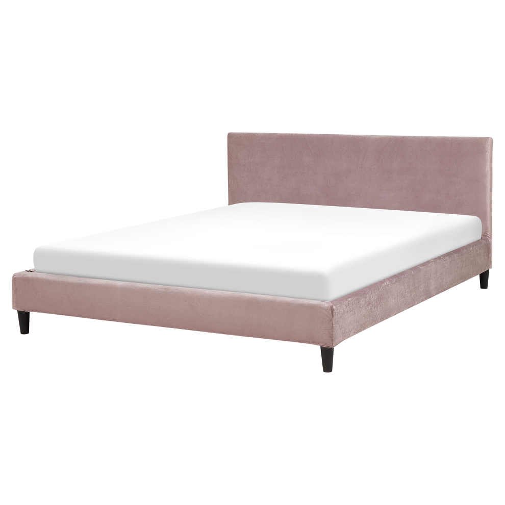 Bed Velvet FITOU 160 x 200 cm (EU King Size) Pink