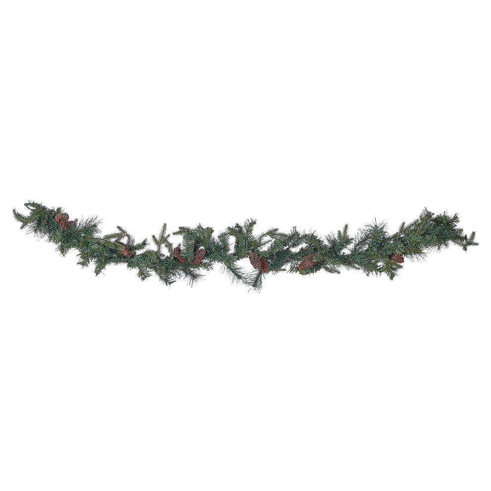 Pre-Lit Christmas Garland 180 cm Green KAMERUN