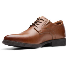 Clarks Men's Whiddon Plain Oxford Dark Tan Leather 13