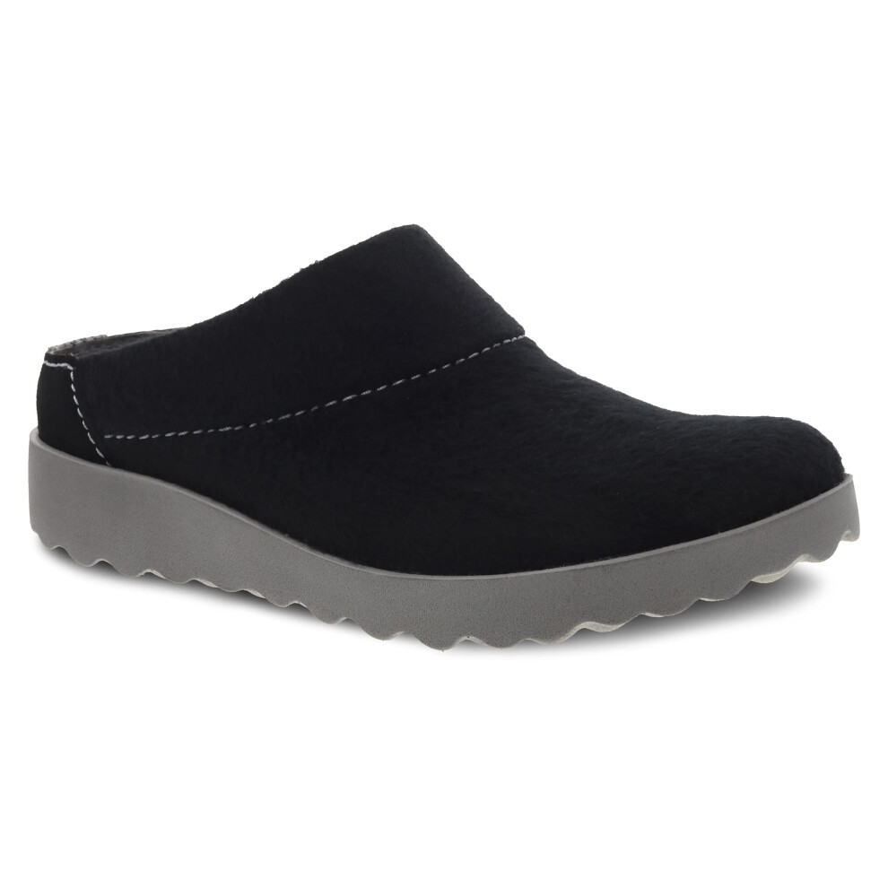 Dansko Women's Lucie Black Wool Slipper 5.5-6 M US - Outdoor Sole and