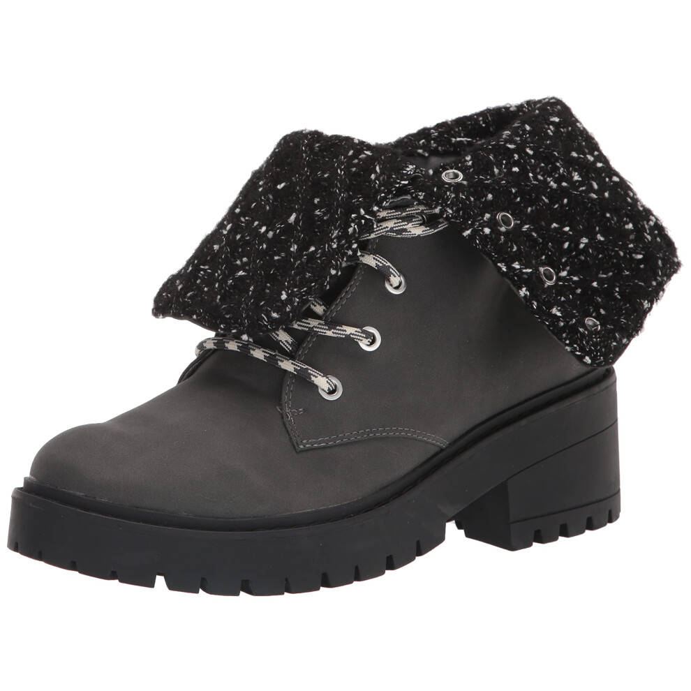 Skechers Women's Sweater Fashion Boot  Black/Charcoal  8