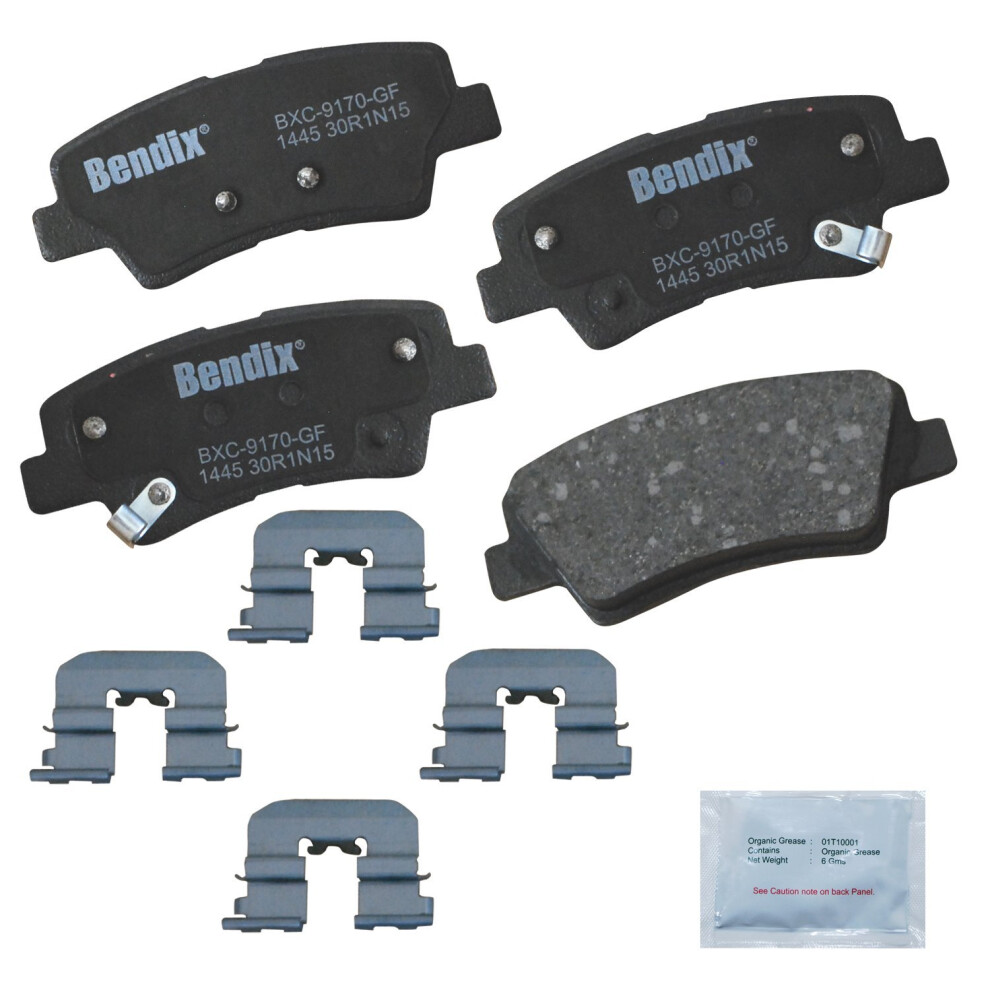 Bendix Priority1 Cfc1445 Ceramic Rear Brake Pads For Hyundai Azera 2017-2012 Sonata 2015-2011 Kia Optima 2016-2011 887243215206