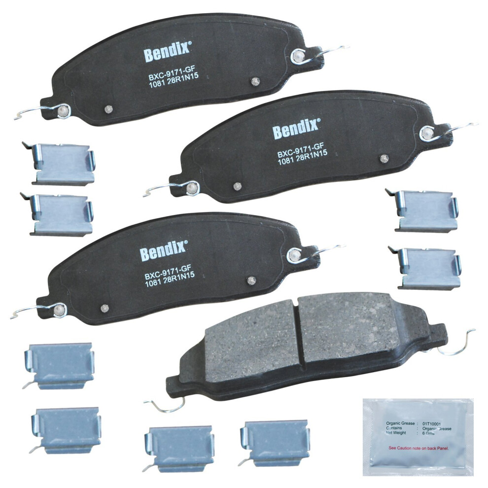 Bendix Priority1 Cfc1081 Ceramic Front Brake Pads For Avanti Avanti 2007-2005 Ford Mustang 2010-2005 887243213653