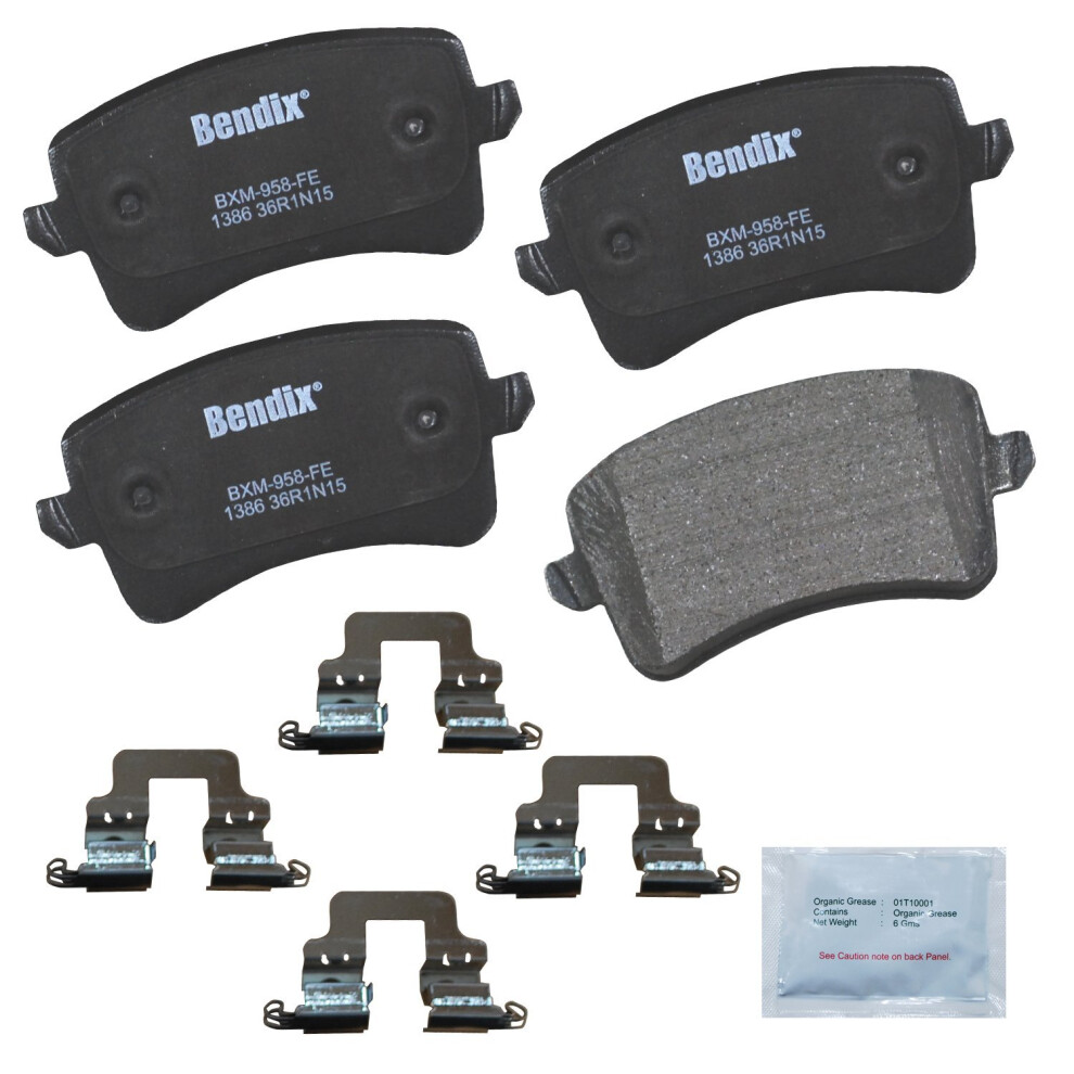 Bendix Priority1 Cfm1386 Semi-Metallic Rear Brake Pads For Select Models Audi A4 A4 Allroad Quattro A5 A5 Q5 S4 S5 Sq5 887243214872