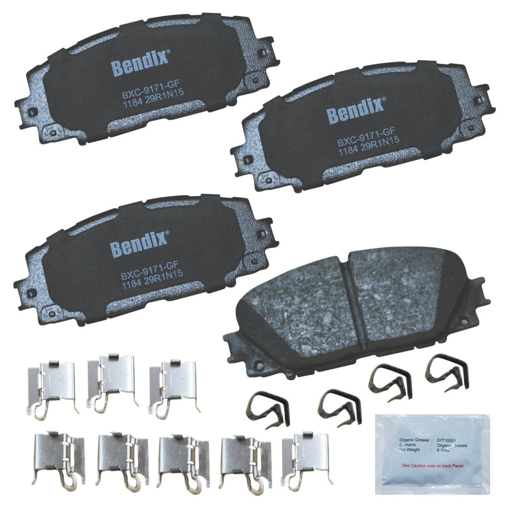 Bendix Priority1 Cfc1184 Ceramic Front Brake Pads For Lexus Ct200h 2017 Toyota Prius C 2021 Yaris 2018-2006 887243214100