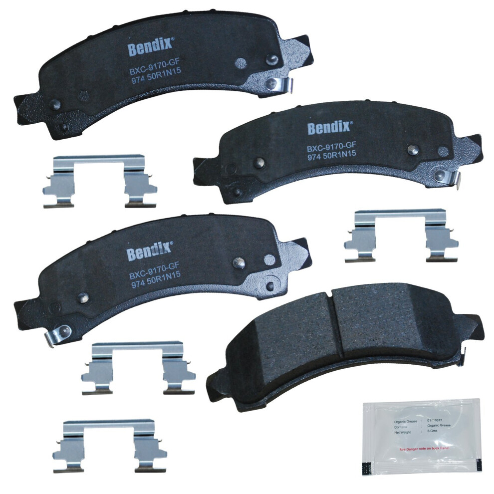Bendix Priority1 Cfc974 Ceramic Rear Brake Pads For Select Models Chevrolet Express 2500 3500 Cargo Pasajeros Gmc Savana 4500 887243240475