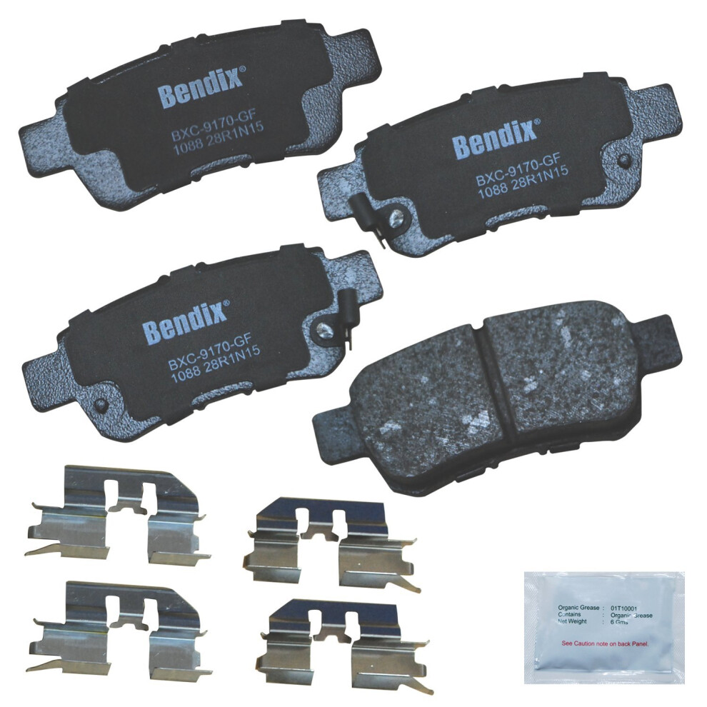 Bendix Priority1 Cfc1088 Ceramic Rear Brake Pads For Honda Odyssey 2010-2005 887243213691