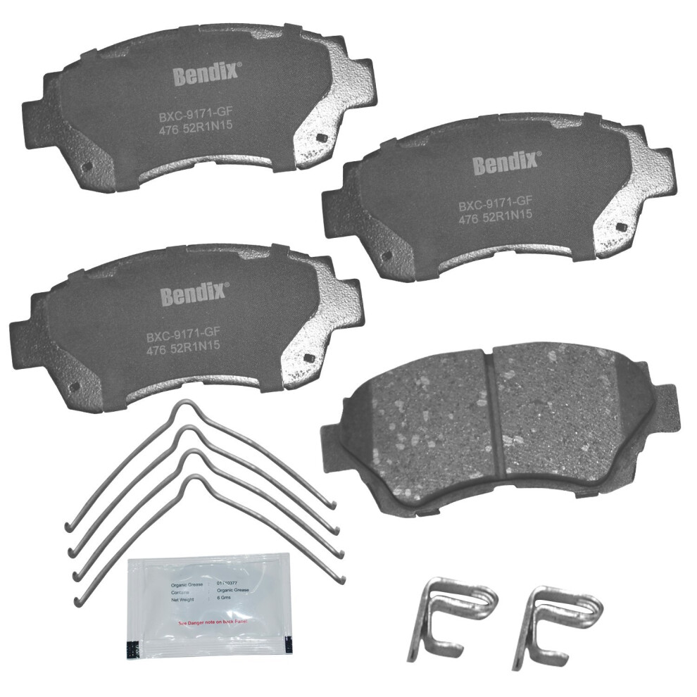 Bendix Priority1 Cfc476 Ceramic Front Brake Pads For Select Models Lexus Es300 Ls400 Sc300 Toyota Avalon Camry Celica Sienna 887243239615