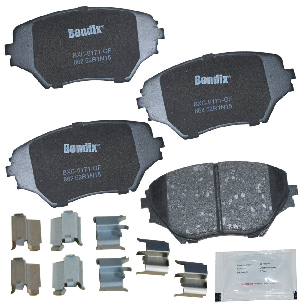 Bendix Priority1 Cfc862 Ceramic Front Brake Pads For Toyota Rav4 2005-2001 887243240260