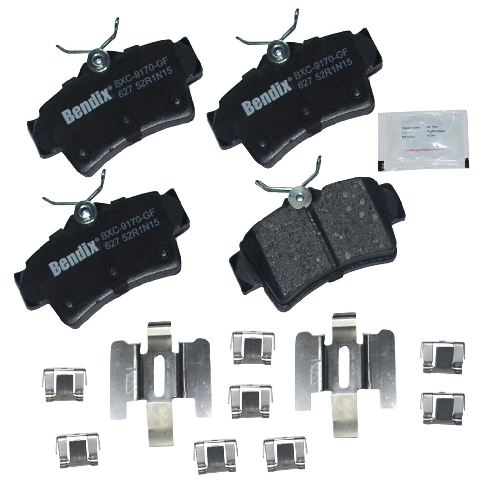 Bendix Priority1 Cfc627 Ceramic Rear Brake Pads For Ford Mustang 2004-1994 Panoz Aiv Roadster 2000-1999 Esperante 2007-2001 887243239721